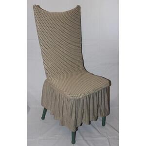 SET OF 2 CARTER STRETCH SLIPCOVERS DINING KITCHEN CHAIR COVERS 11” RUFFLE SKIRT